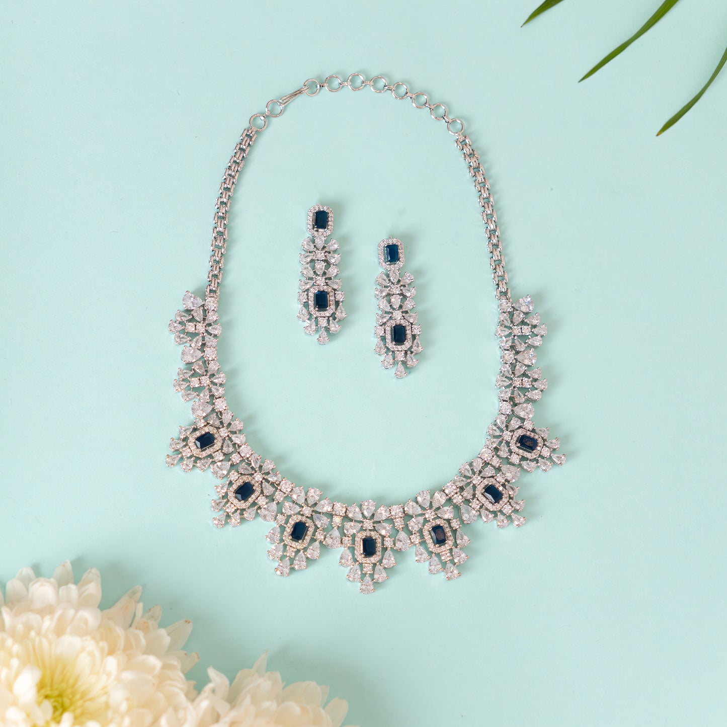 JENNY SAPPHIRE DIAMOND NECKLACE SET