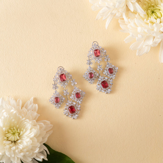 JIA RUBY DIAMOND EARRINGS