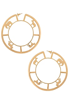 Gold plated bayo hoop earrings