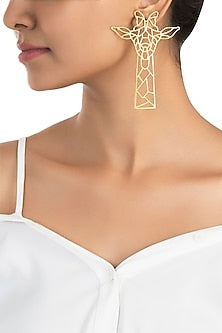Gold plated geometric earrings