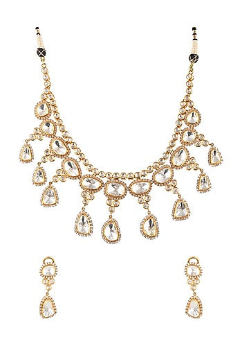 Gold Finish Necklace In Sterling Silver