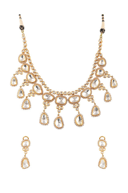 Gold Finish Necklace In Sterling Silver
