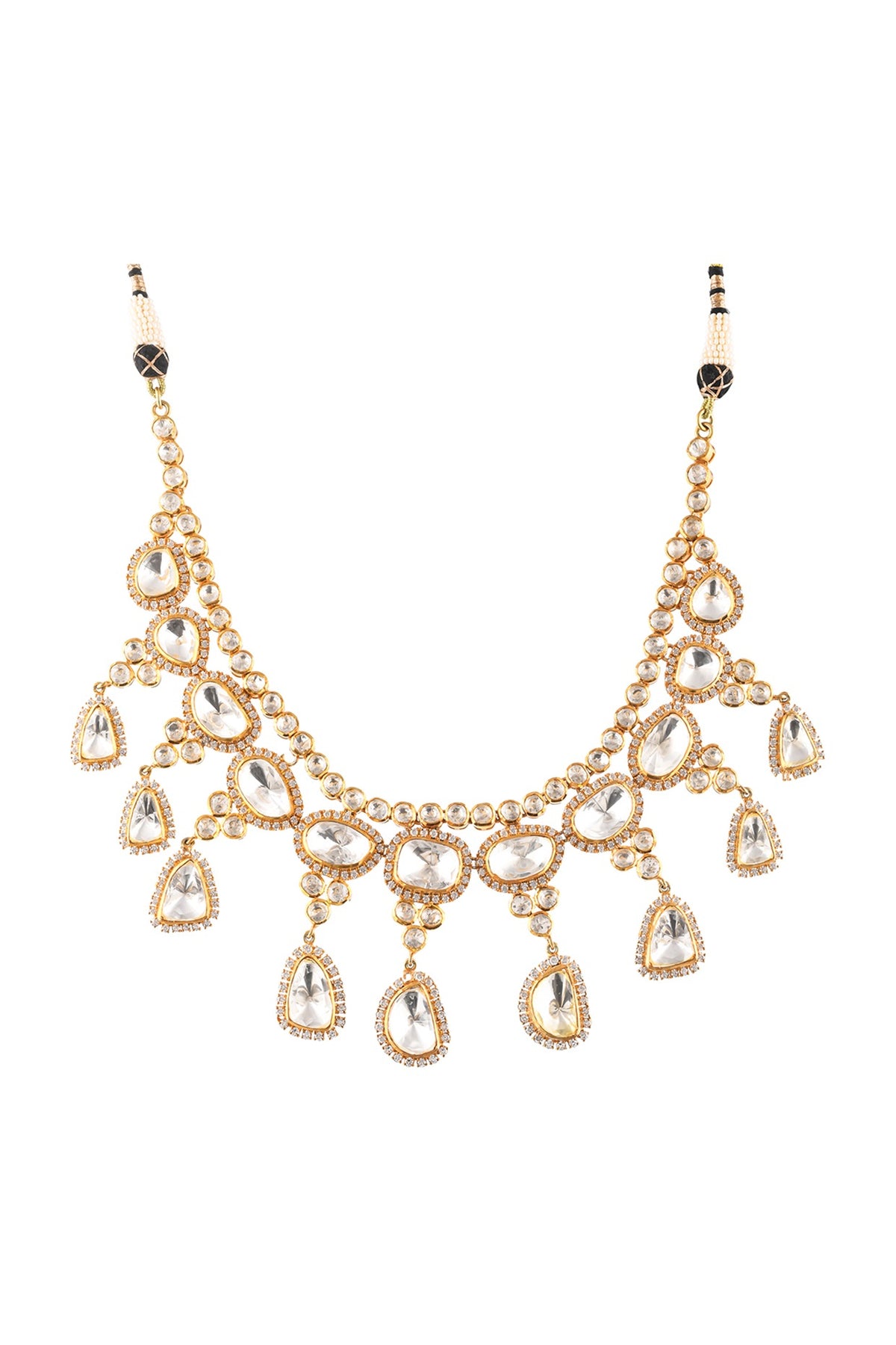 Gold Finish Necklace In Sterling Silver