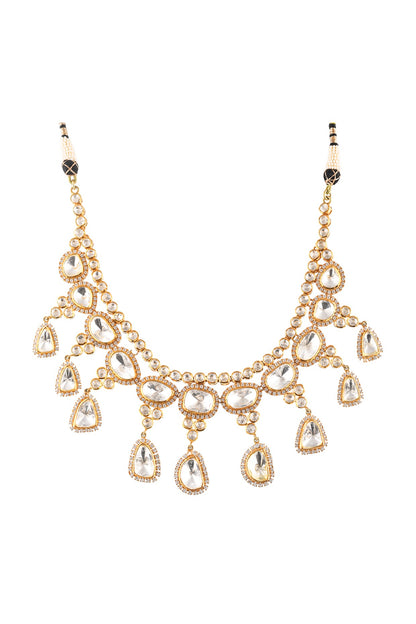 Gold Finish Necklace In Sterling Silver