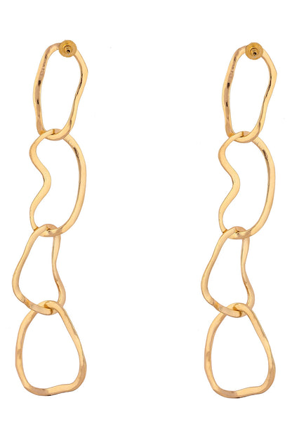 Tiered Link Long Earrings 