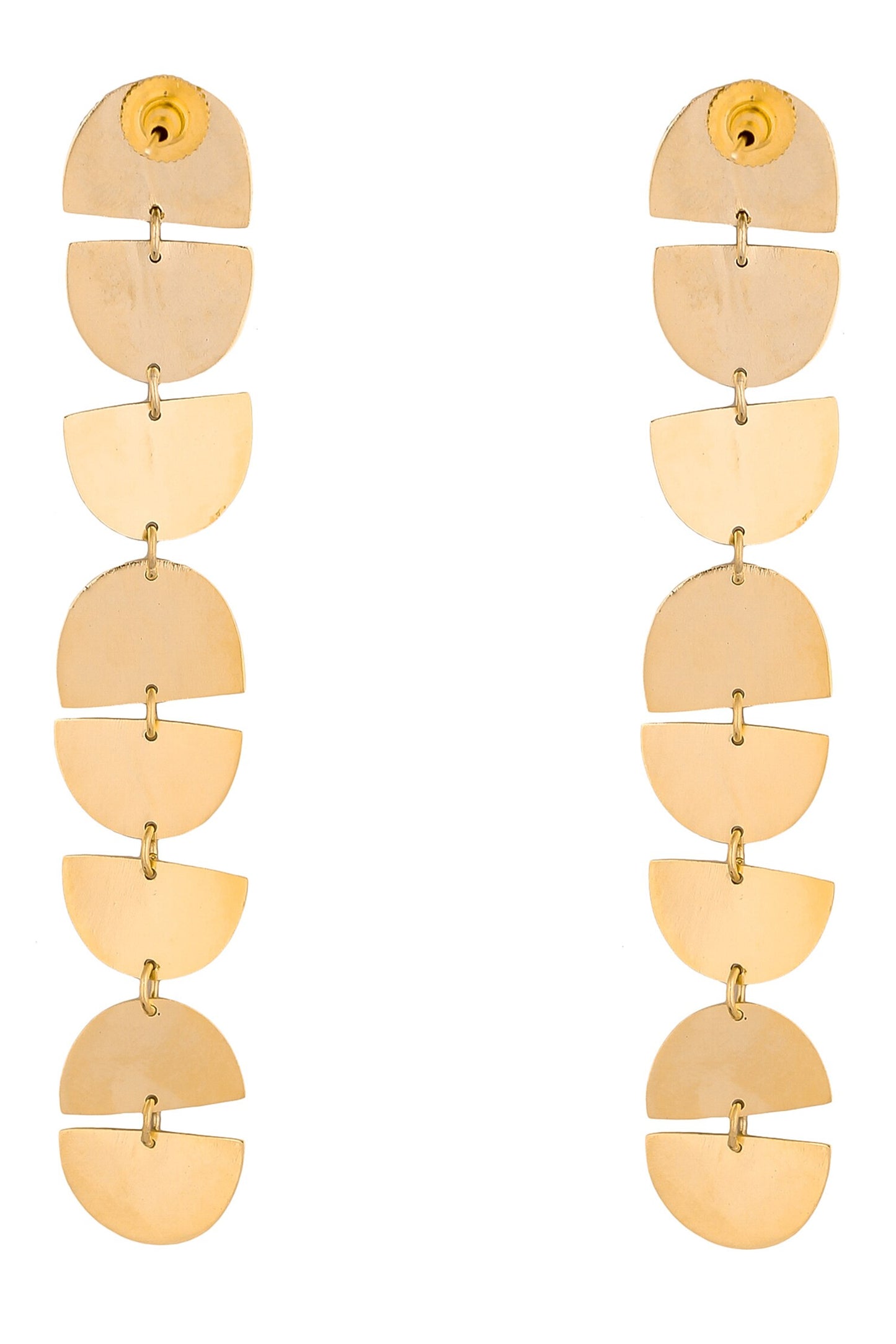 Tiered Geometric Long Earrings 