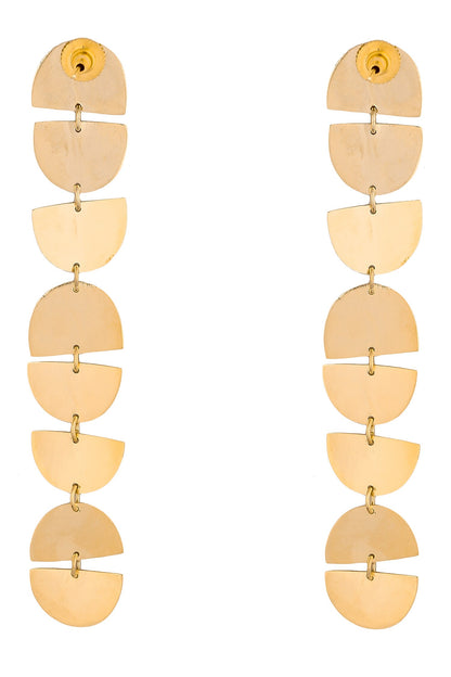 Tiered Geometric Long Earrings 