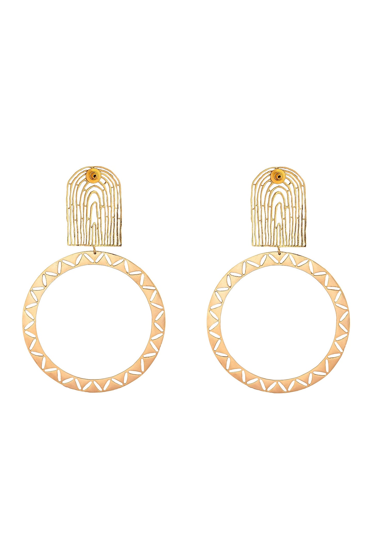 Cutwork Hoop Danglers 