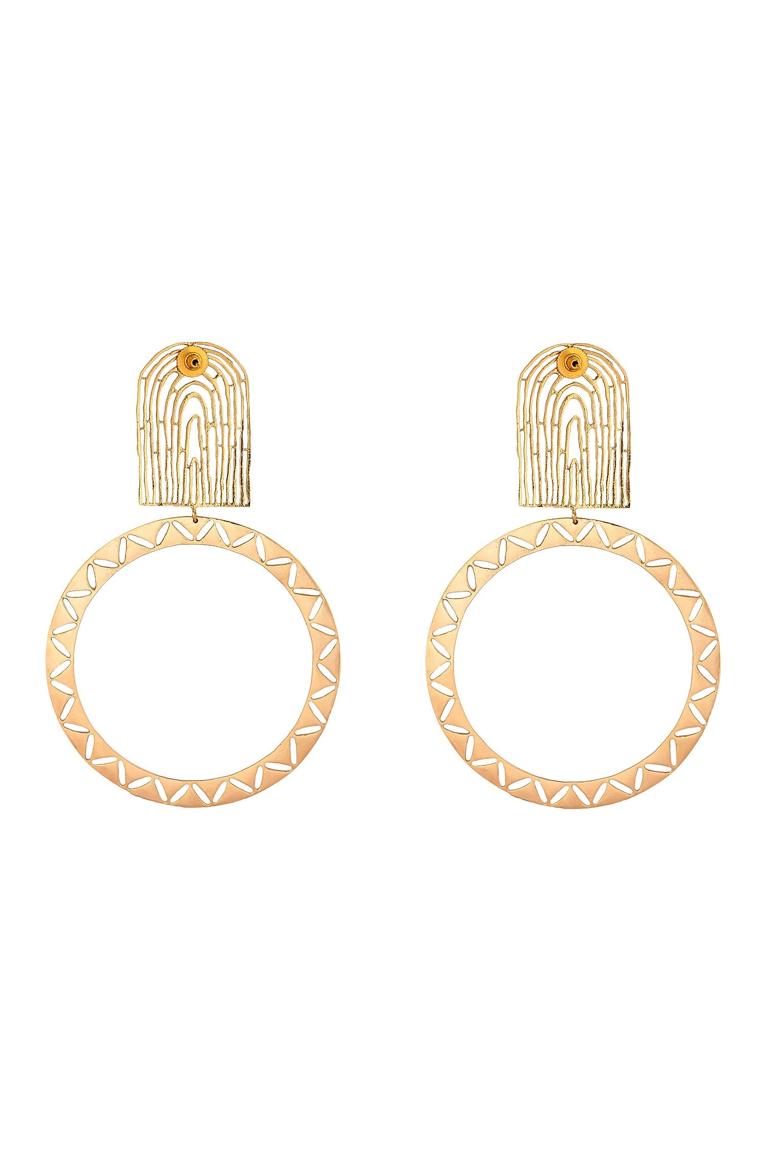 Cutwork Hoop Danglers 