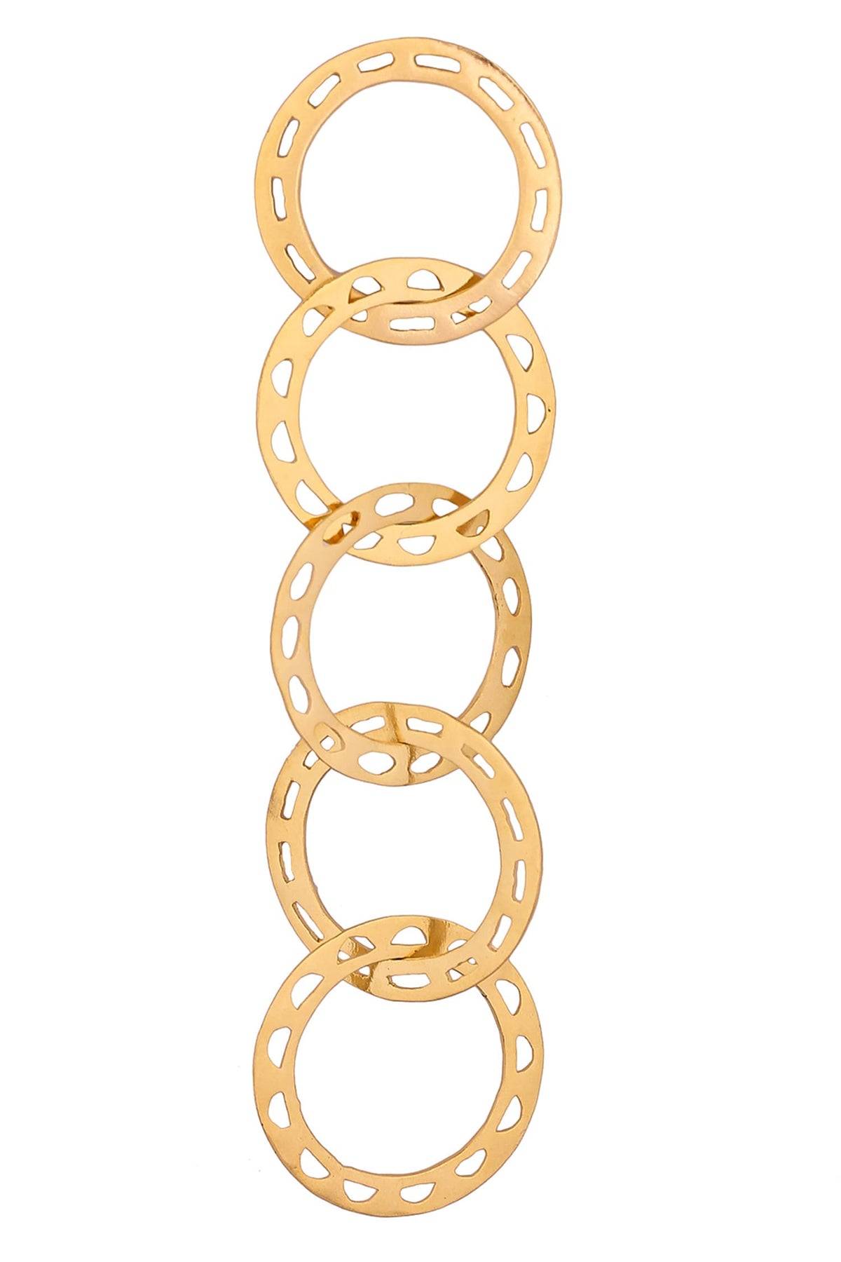 Tiered Link Long Earrings 