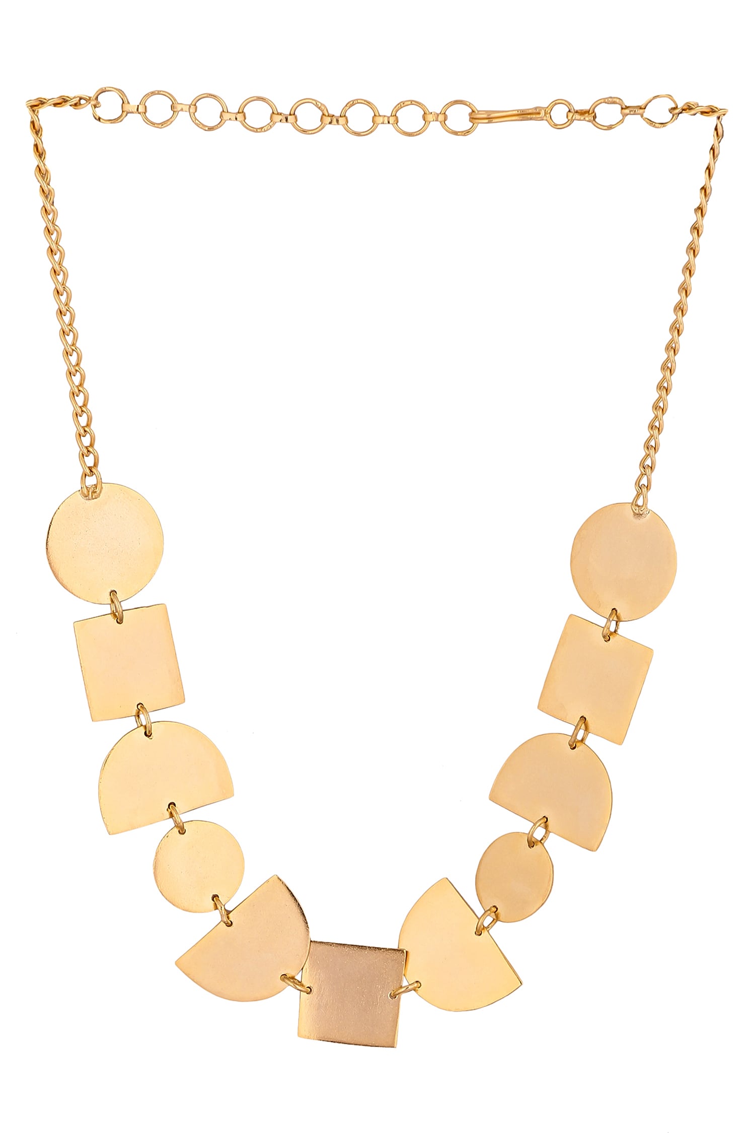 Gold Geometric Cutwork Choker 