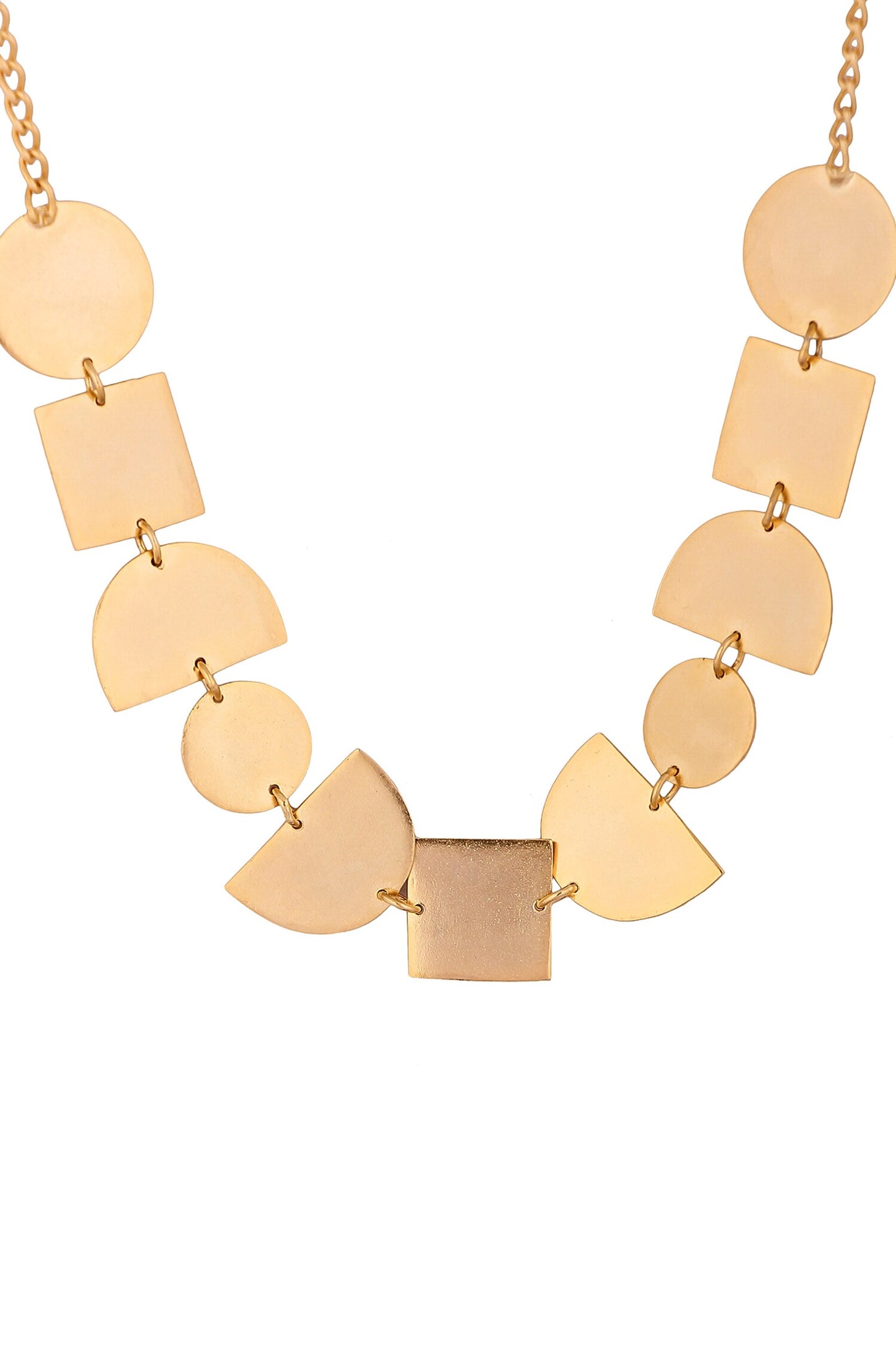 Gold Geometric Cutwork Choker 
