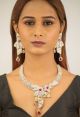 Zareen Flower  bridal Diamond Necklace Set