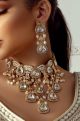  Polki & Pearl Drops Bridal Necklace Set