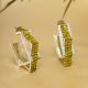 ELENA PERIDOT DIAMOND STUDS